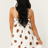 Oaklynn Polka Dot Midi Dress | Chocolate