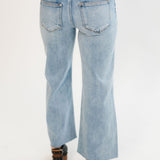 Jen Cropped Raw Hem Jeans | Light
