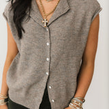 Piper Cardi Vest | Mocha