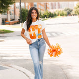 Licensed Tennessee Metallic Word With Icons Tee | Queen Of Sparkles
