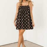 Amie Tunic Dress | Brown Polka Dot