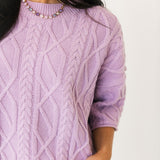 Cable Knit Sweater | Lavender