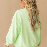 Light Green Queen Of The Sea Card Logo Sweatshirt | Queen Of Sparkles