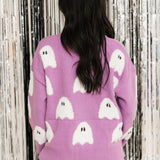 Ghost All Over Sweater | Lavender Haze
