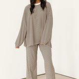So Cozy Pull On Pants | Chocolate Stripe