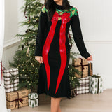 Sequin Wreath With Bow Knit Midi Dress | Queen Of Sparkles