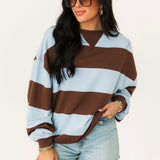 Classic Stripe Crew Wide | Periwinkle Combo