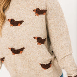 Grey Fuzzy Weenie Dog Sweater | Queen Of Sparkles