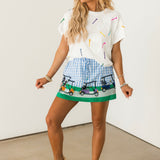 Blue & White Gingham Golf Cart Skort | Queen Of Sparkles