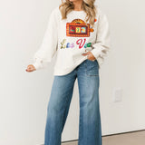 Light Beige 'Las Vegas' City Icon Sweatshirt | Queen Of Sparkles