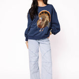 Navy Big Turkey Sweatshirt | Queen Of Sparkles