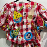 Red & White Checkered Picnic Cotton Tie Top | Queen Of Sparkles