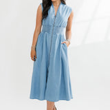 You Know Me Midi Dress | Chambray