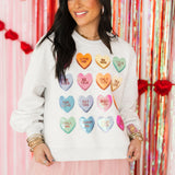 Light Grey Sweetheart Sweatshirt | Queen Of Sparkles