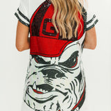 Licensed UGA Oversized Mascot Tee Dress | Queen Of Sparkles