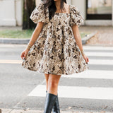 Flower Shop Mini Dress | Neutral