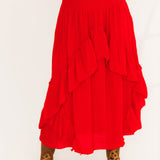 Love Somebody Hi Low Skirt | Red