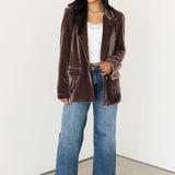 Velvet Blazer | Mocha