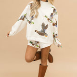 Ivory Flying Ducks Short | Queen Of Sparkles