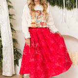 Jacquard Midi Skirt | Hot Pink