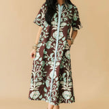 Chocolate Petals Floral Dress