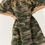 Comfy T Shirt Dress | Camo