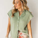 Piper Cardi Vest | Matcha