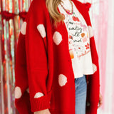 Feel The Love Cardigan | Red White