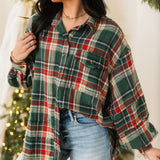 Wildwood Oversized Flannel Shirt | Pine Green