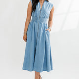 You Know Me Midi Dress | Chambray