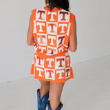 Orange & White Tennessee Checkered Skirt | Queen Of Sparkles