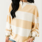 Classic Stripe Crew Wide | Apricot Combo