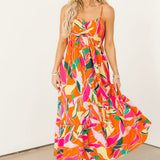 Tropical Paradise Maxi Dress | Orange