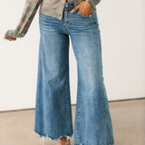 Wait A Minute Wide Leg Jeans | Dark