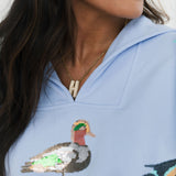 Powder Blue Duck Collar Sweatshirt | Queen Of Sparkles