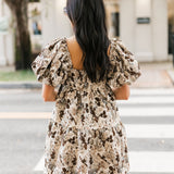 Flower Shop Mini Dress | Neutral
