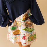 Navy & Pink Gingham Colorblock Thanksgiving Meal Collar Dress | Queen Of Sparkles