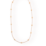 Olive Silver W/Gold Beaded Necklace