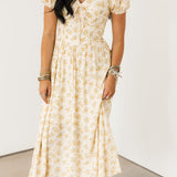 Golden Hour Floral Midi Dress
