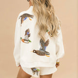 Ivory Flying Ducks Short | Queen Of Sparkles