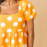 Polka Dot Gameday Dress | Orange White