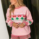 Winter Wonderland Pink Sweater