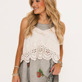 Olive Eyelet Ruffle Cami | Moonlight