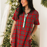 Cozy Cabin Mini Dress | Red