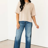 Short Sleeve Sweater | Khaki