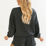 Mineral Washed Pullover | Black