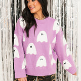Ghost All Over Sweater | Lavender Haze