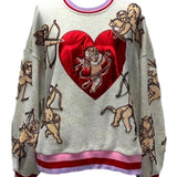 Grey Vintage Cupid Sweatshirt