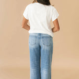 White Multi Fabric 'Teach' Apple Tee | Queen Of Sparkles