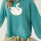Swan Sweater | Aqua